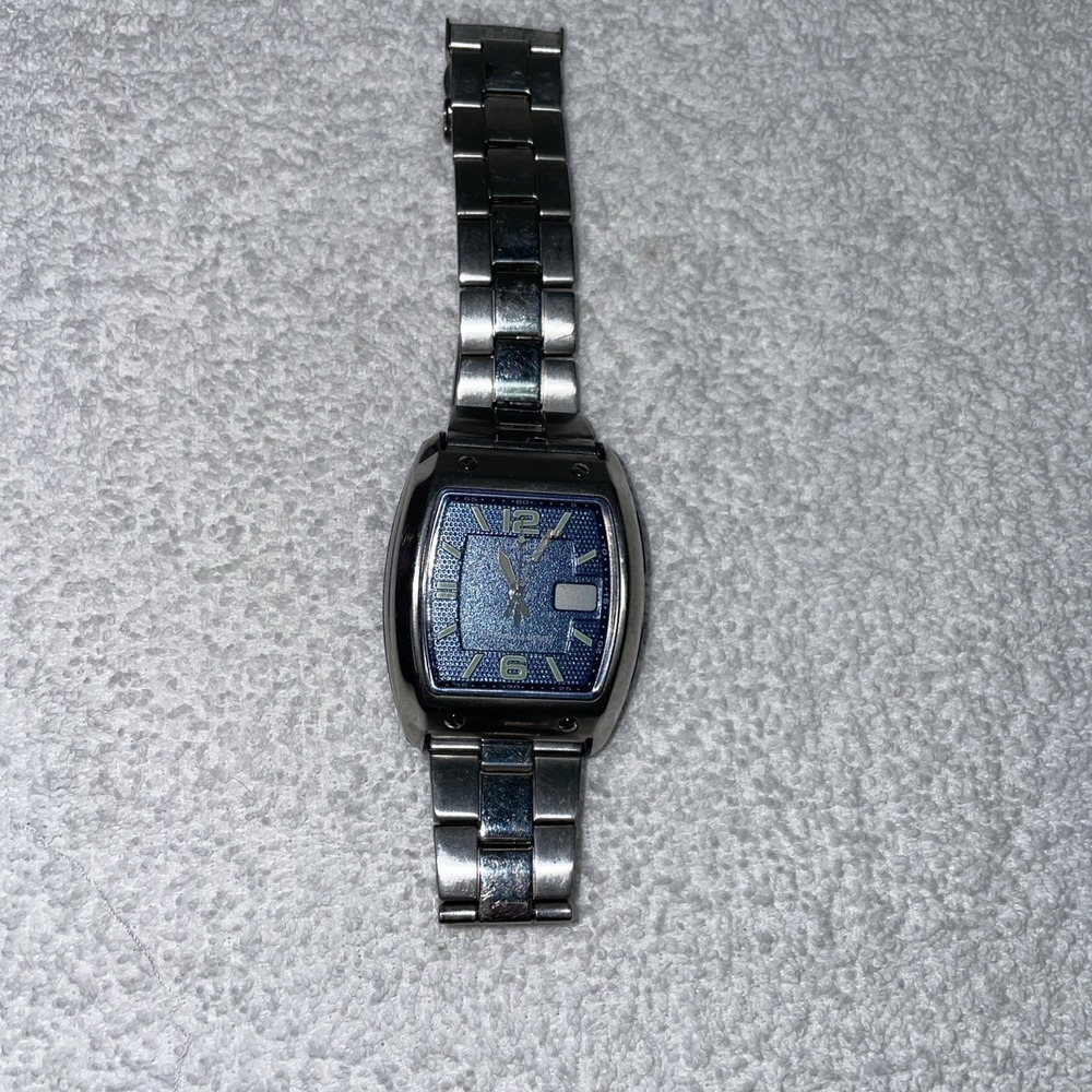 Vintage‎ Casio Wave Ceptor 4303 Wrist Watch Men's  Blue Face Needs Battery 3A